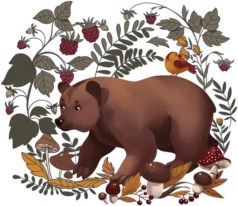 Bear In The Forest Clipart Free Download Creazilla Brown Bear Png Forest Clipart Png