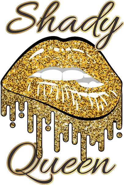 Shady Queen Drag Race Faux Gold Lips Womenu0027s T Shirt Ladybug Png Drag Race Icon