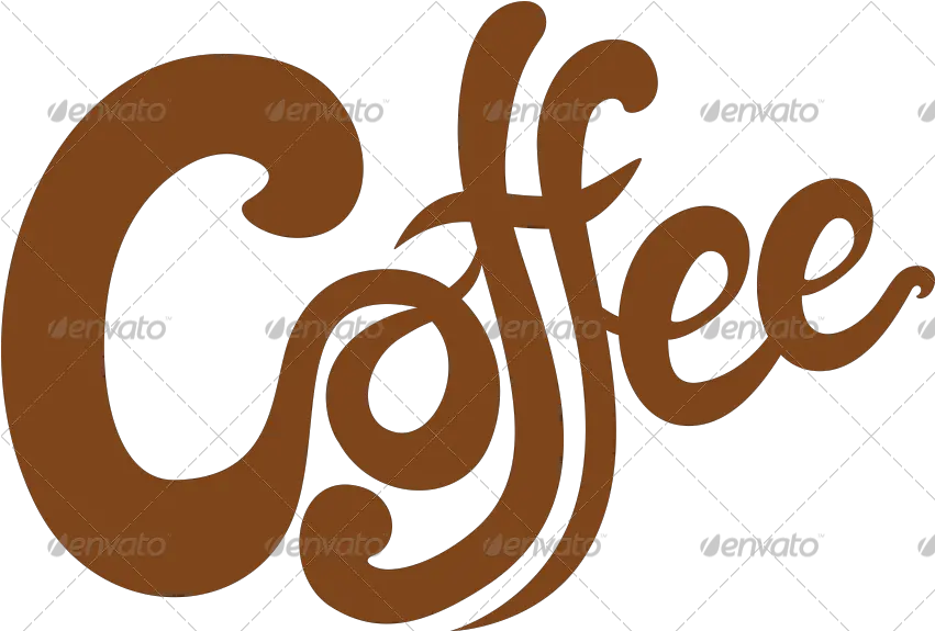 5 Handlettered Coffee Illustrations By Coffee Word Art Transparent Png Word Png