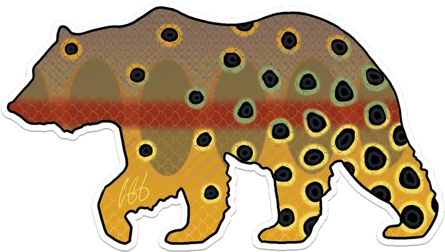 California Bear Golden Trout Sticker Sticker Png California Bear Png