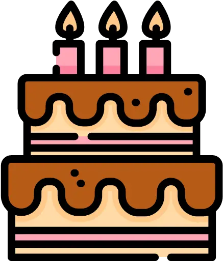 Linecolor Version Svg Birthday Cake Png Icon