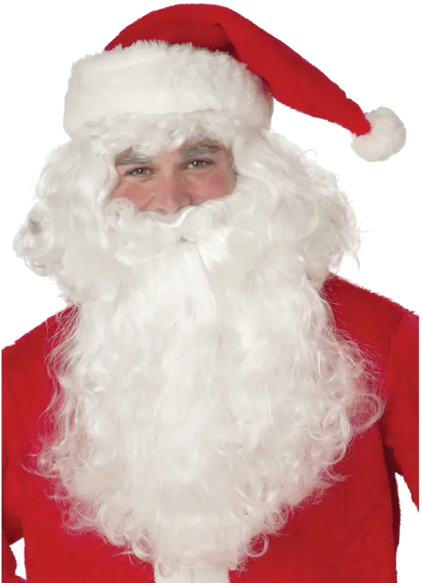 Realistic Santa Wig Beard Set Png