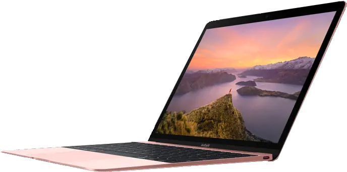 Apple Macbook Gold Rose Gold Macbook Transparent Png Apple Laptop Png