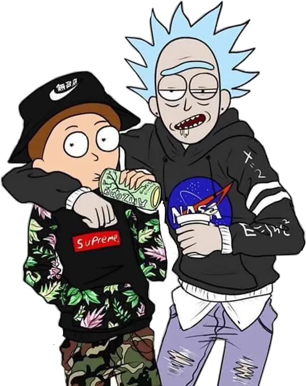 Download Hd Report Abuse Rick Et Morty Supreme Transparent Rick And Morty Adidas Png Rick And Morty Png