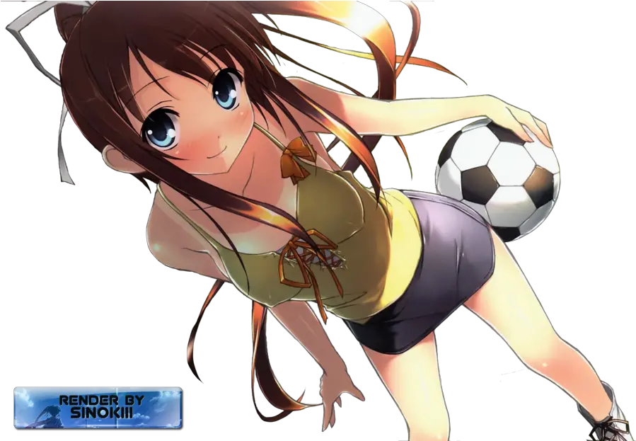 Anime Soccer Girl Render By Cjsn45 Anime Girl Soccer Png Manga Girl Png