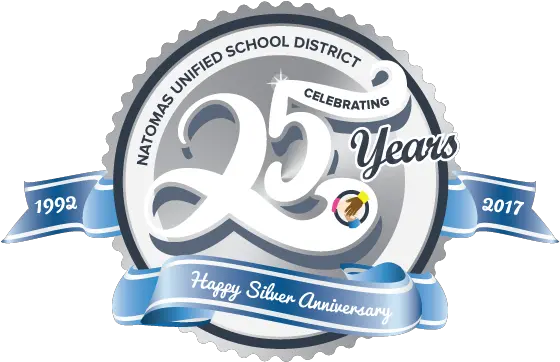 Download Nusd 25th Anniversary Logo High School Silver Anniversary Png School Png