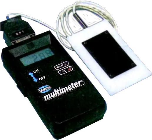 Multimeter Radiometer And Black Panel Standard Thermometer Black Panel Temperature Sensor Png Black Flash Logo