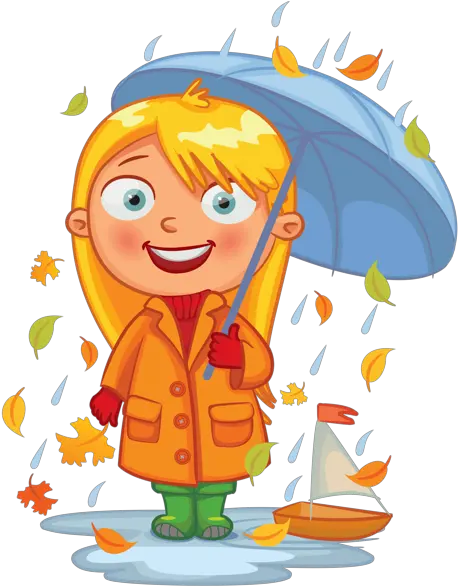Autumn Children Cartoon Seasons For Kids Png Children Clipart Png