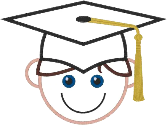 Graduation Mortar Board Boy Applique Graduation Png Graduation Clipart Png