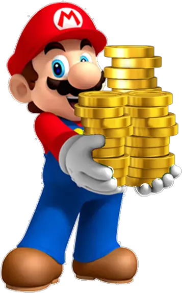 Coins Mario With Gold Coins Png Mario Coins Png