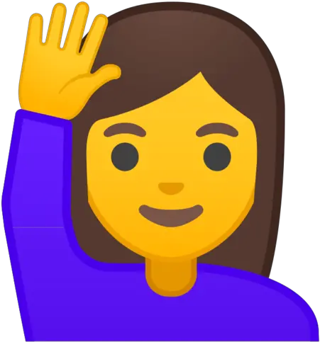 Emoji Raised Womans Hand Hand Up Emoji Png Shrug Emoji Png