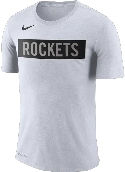 Nike Nba Houston Rockets Logo Dri Fit Tee For 3000 Men Rockets Nike White Black Tshirt Png Houston Rockets Logo Png