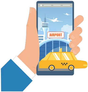 Best Premium Booking Taxi For Airport Transfer With Mobile Car Booking Vectors Png Airport Lounge Icon