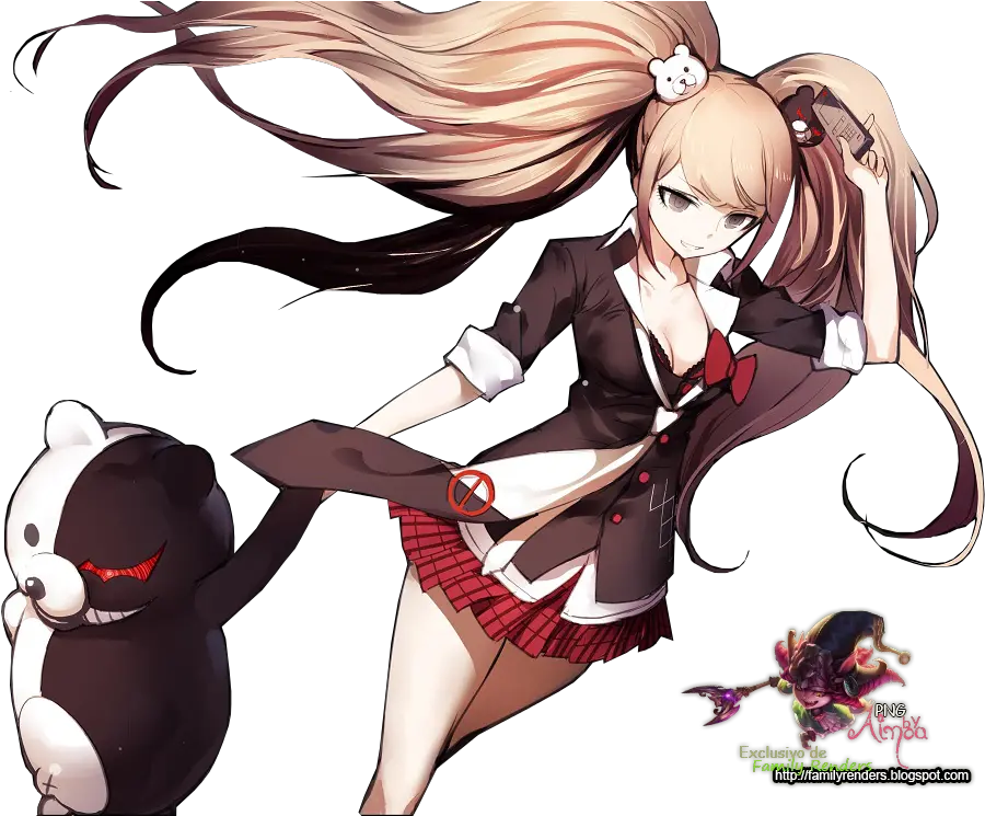 Png Junko Y Monokuma Junko Enoshima X Monokuma Monokuma Png