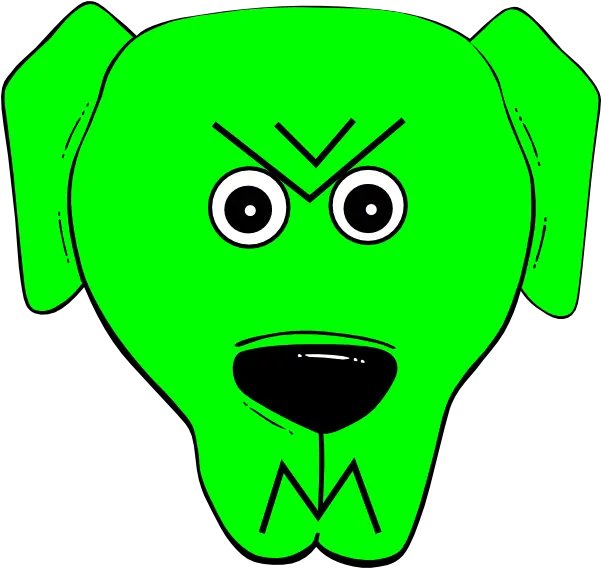 This Free Clip Arts Design Of Green Angry 2 Cartoon Dog Cartoon Dog Face Png Angry Mouth Png