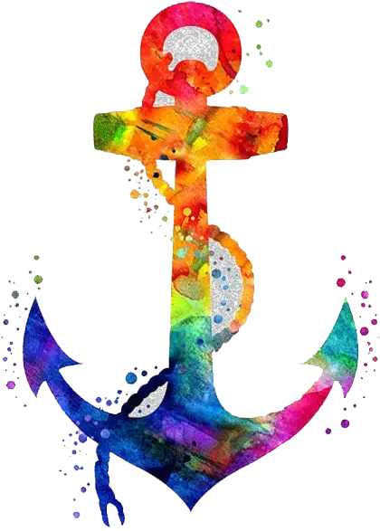 Download Coloring Color Drawing Watercolor Book Painting Rainbow Anchor Png Anchor Clipart Png