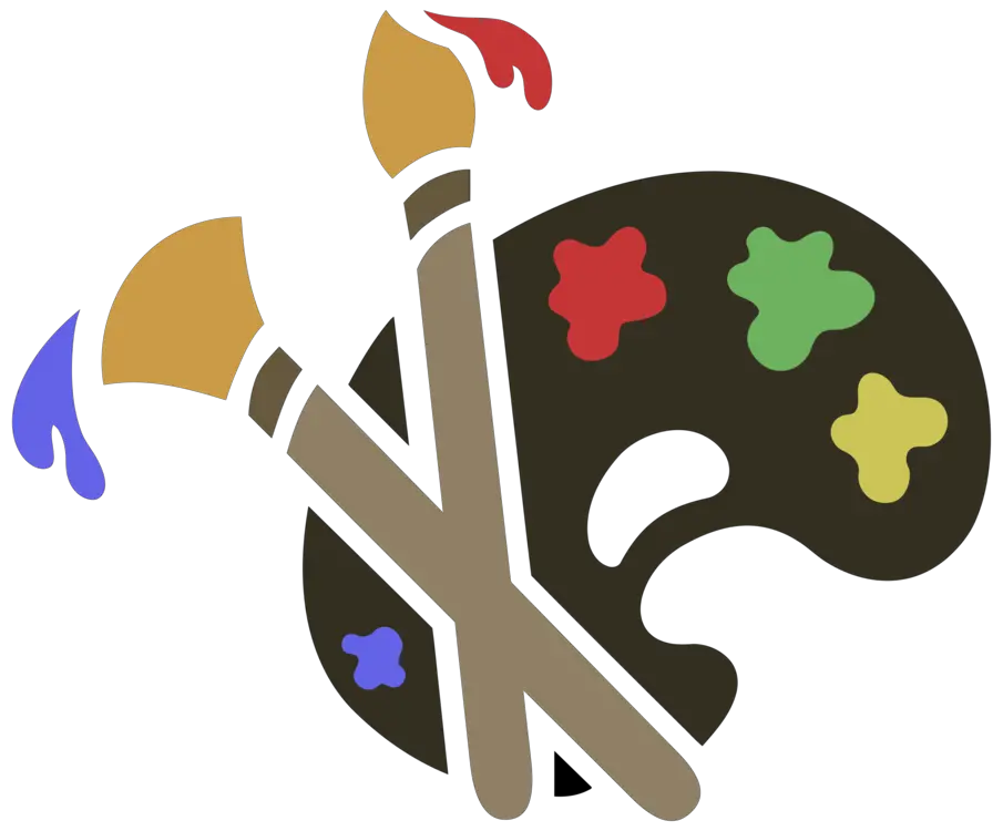 Palette Painting Paintbrush Black And Paint Palettes Clipart Png Paintbrush Clipart Transparent