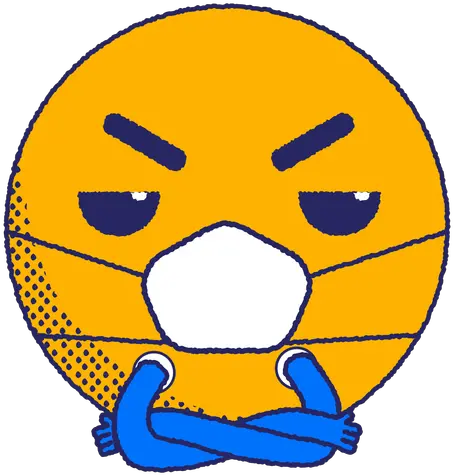 Angry Emoji With Face Mask Flat Transparent Png U0026 Svg Imagenes De Emoji Triste Angry Face Emoji Png