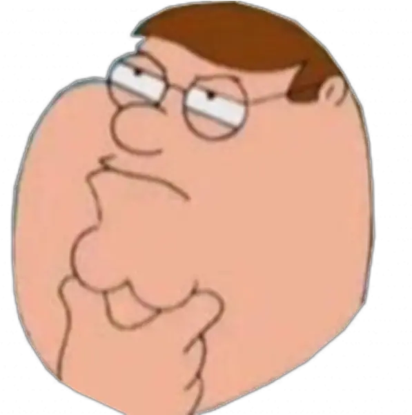 Thinking Face Emoji Family Guy Peter Thinking Png Peter Griffin Face Png
