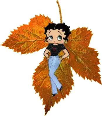 Fall Leaves Betty Boop Autumn Fairy Png Falling Leaves Gif Transparent