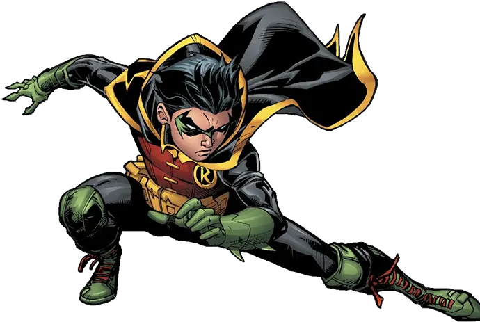 Damian Wayne As Robin In Super Sons Robin Damian Wayne Png Robin Transparent
