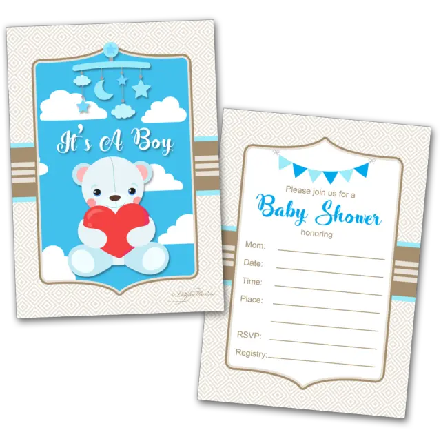 Baby Shower Cards And 20 Envelopes Munich Png Its A Boy Png
