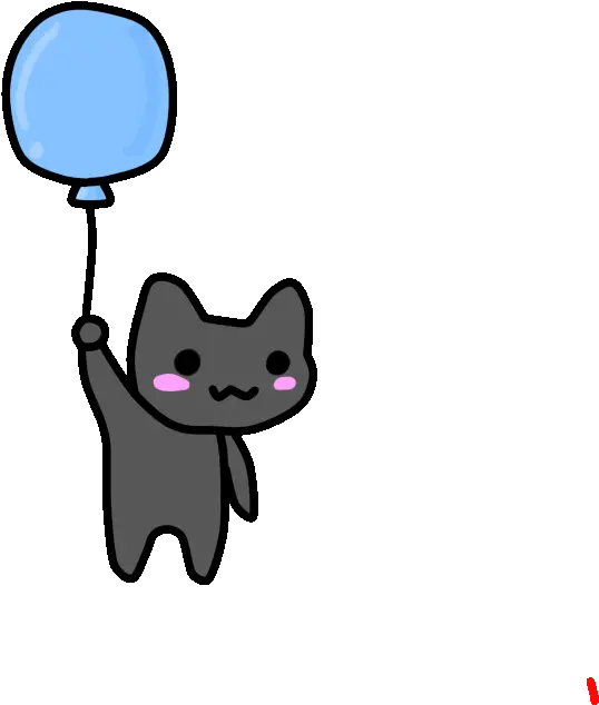 Nyan Balloon W Fireworks Cartoon Cat Gif No Background Dot Png Cat Gif Transparent