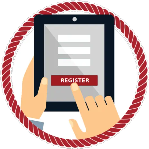Registration Information Returning Students Black Rope Circle Vector Png Register Icon