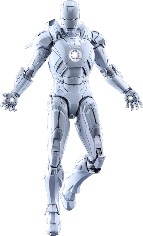 Marvel Iron Man Mark Vii Sub Zero Version Sixth Scale Figure White Iron Man Suit Png Sub Zero Png