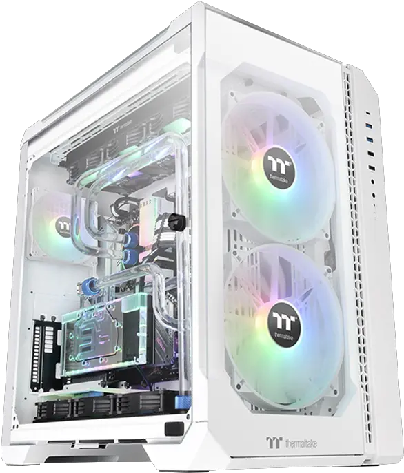 Chama Computers Pc Case Thermaltake View 51 Tg Snow Argb Edition Png Fan Icon On Computer Case