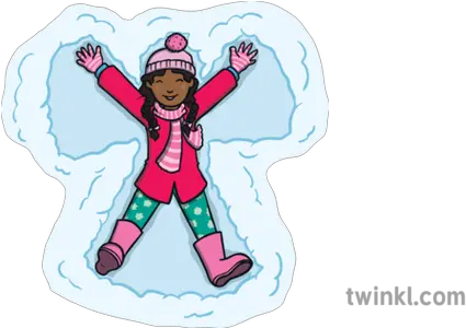 Snow Angel Illustration Twinkl Snow Twinkl Png Snowing Transparent