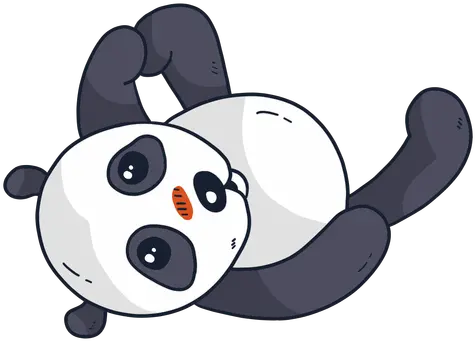 Cute Panda Muzzle Spot Fat Flat Cartoon Png Cute Panda Png