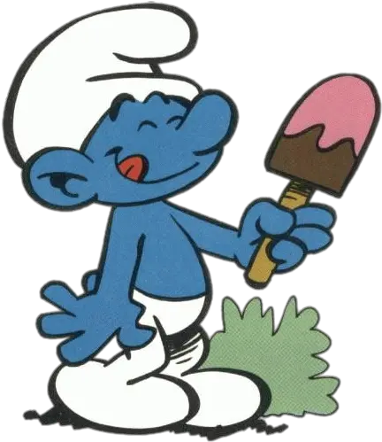 Check Out This Transparent Smurf Eating Ice Cream Png Image