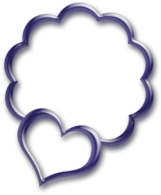 Free Violet Love Frame Psd Vector Graphic Vectorhqcom Heart Png Cloud Frame Png