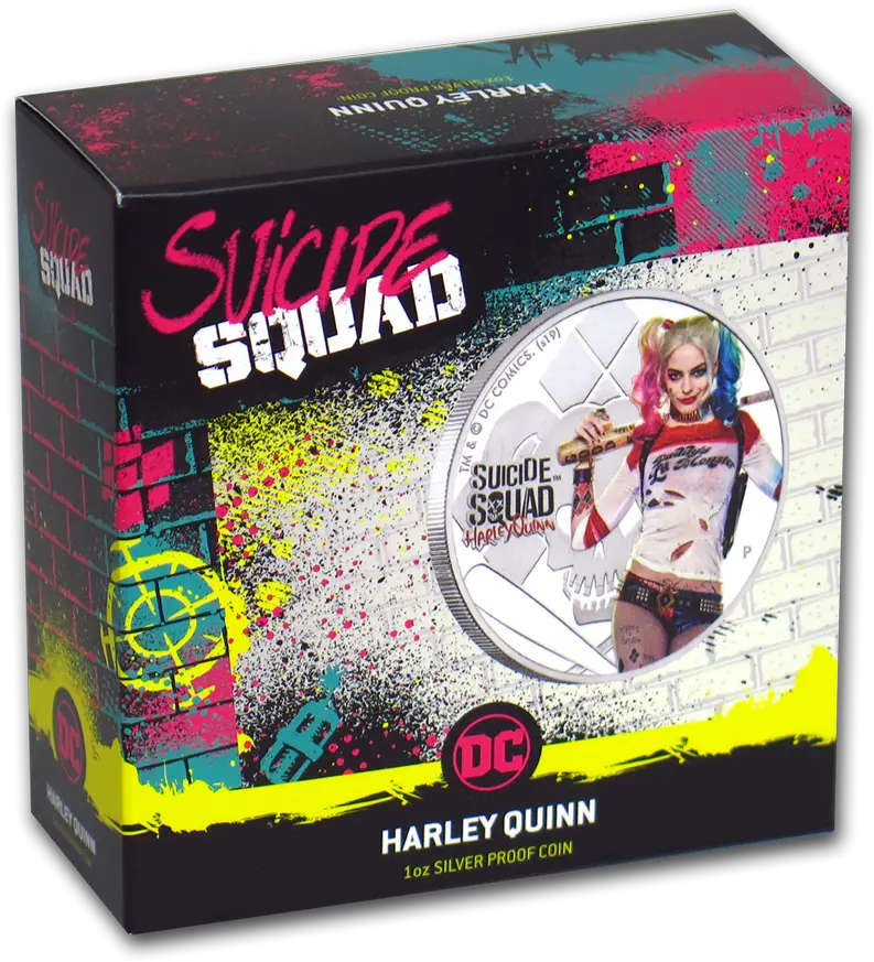 2019 Tuvalu 1 Oz Silver Suicide Squad Harley Quinn Proof Lego Harley Quinn The Suicide Squad Png Dc Icon Harley Statue