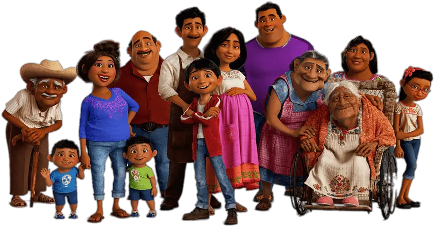 Miguels Family Transparent Png Familia Coco Pelicula Family Png