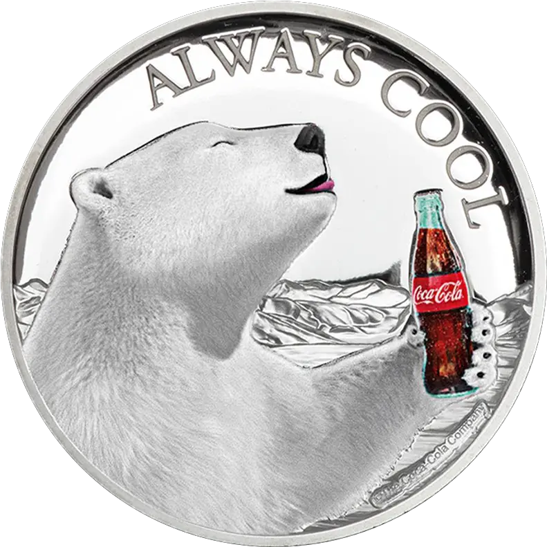 1 Oz Coca Cola Silver Polar Bear Coin 2019 Td Precious Coca Cola Polar Bear 1960s Png Coca Cola Transparent