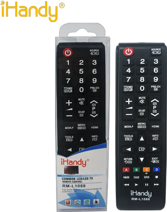 Ihandy Rm L1088 Custom Universal Lcd Led Ir Tv Remote Modelos De Control Remoto Universal Samsung Png Tv Remote Png