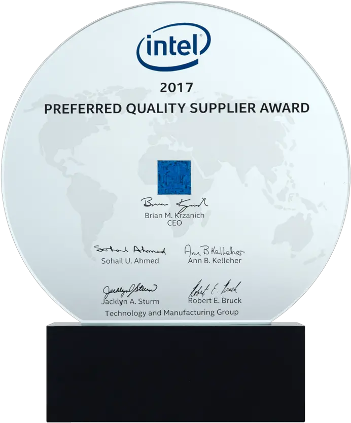 Tokyo Electron Receives Intelu0027s 2017 Preferred Quality Intel Pqs Award Png Intel Logo Png