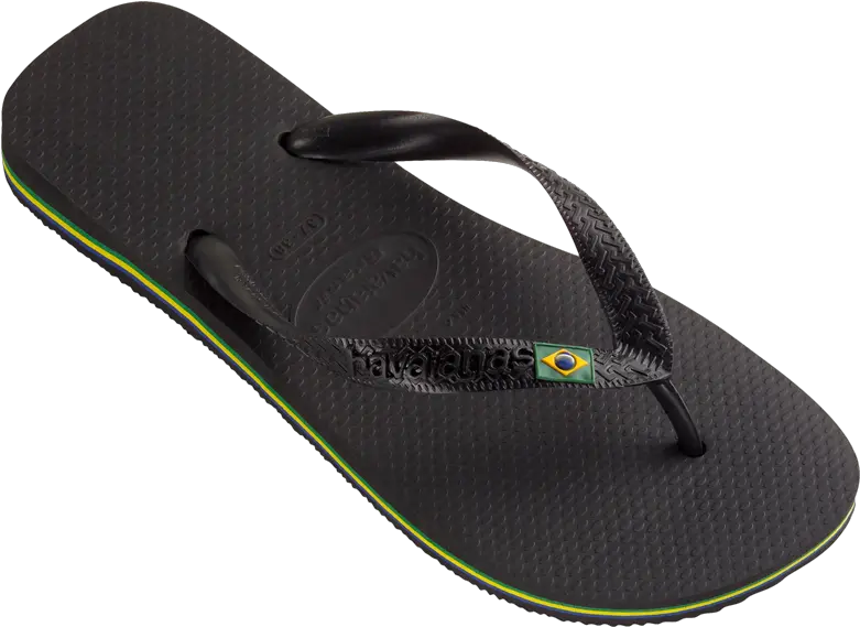 Havaianas Brazil Sandal Black Flip Flop Brazilian Slippers Png Flip Flop Icon