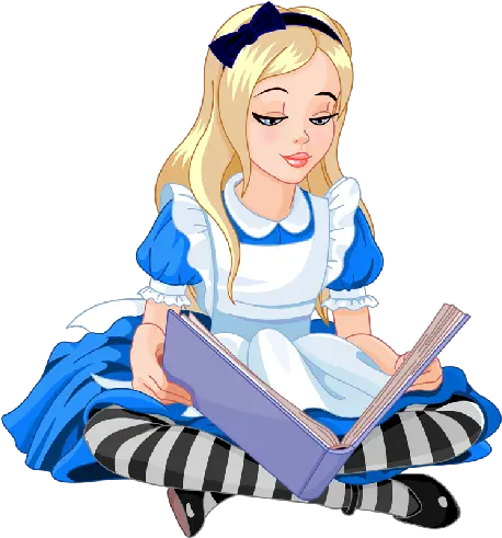 Alice In Wonderland 2 Png Images Alice In Wonderland Reading A Book Alice In Wonderland Png