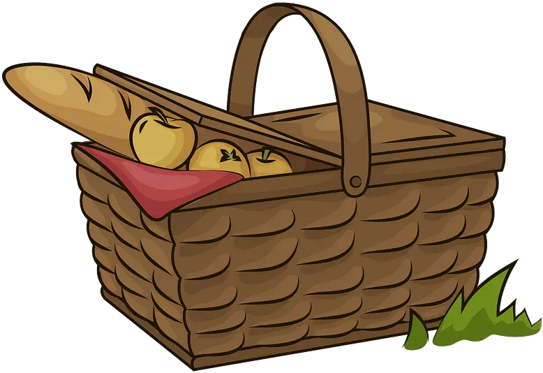 Picnic Basket Clipart Open Picnic Basket Clipart Png Basket Transparent