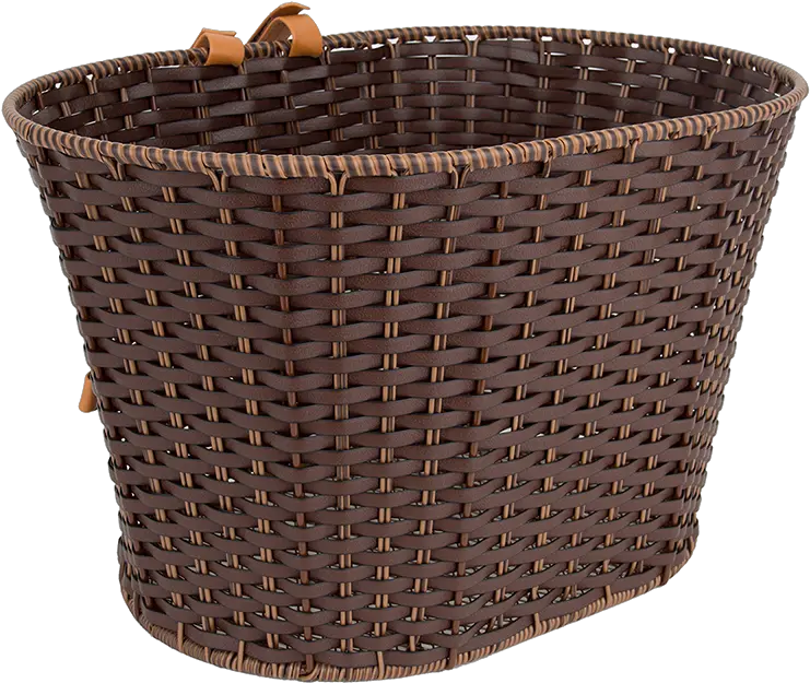 Synthetic Rattan Bike Basket Brown Storage Basket Png Basket Transparent