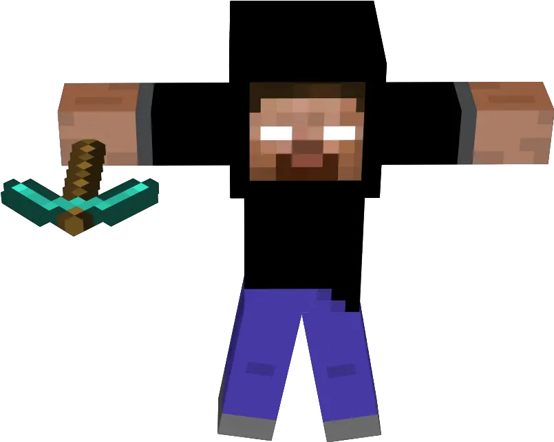 Download Hd Minecraft Herobrine Png Herobrine Png Transparent Herobrine Png