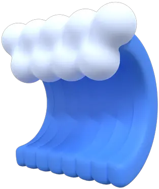 Premium Ocean Wave 3d Illustration Download In Png Obj Or Fist Ocean Wave Icon