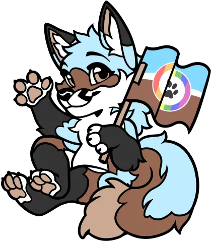 Fursona Pins Red Fox Fursona Pins Flag Bisexual Fox Png Furry Fox Icon