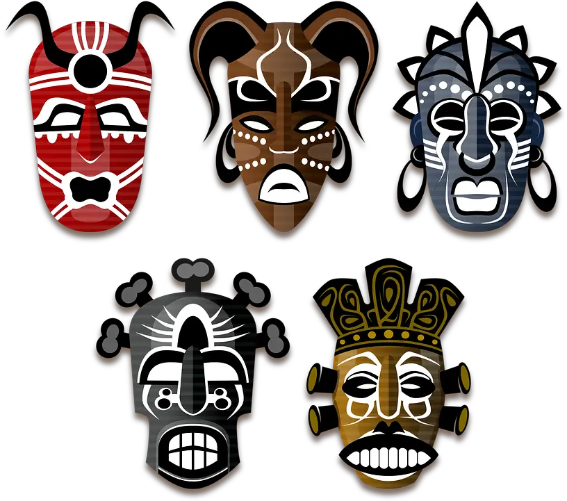 Masks Tribe Africa Tribal African Mask Designs Png Masks Png