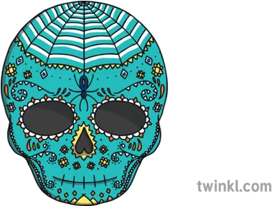 Sugar Skull Mask English 02 Day Of The Dead Ks1 Dot Png Skull Mask Png