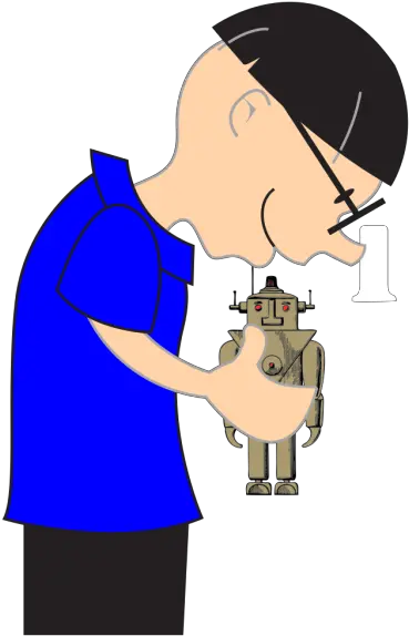 Scientist Holding Small Robot Png Svg Clip Art For Web Scientist Microscope Clipart Png Monster Icon Robot