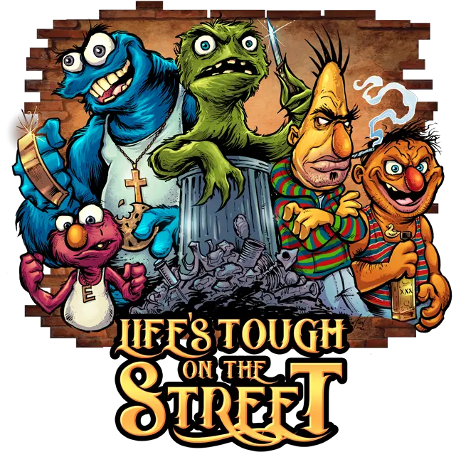 Sesame Street Gang Gangster Sesame Street Cartoon Png Sesame Street Characters Png